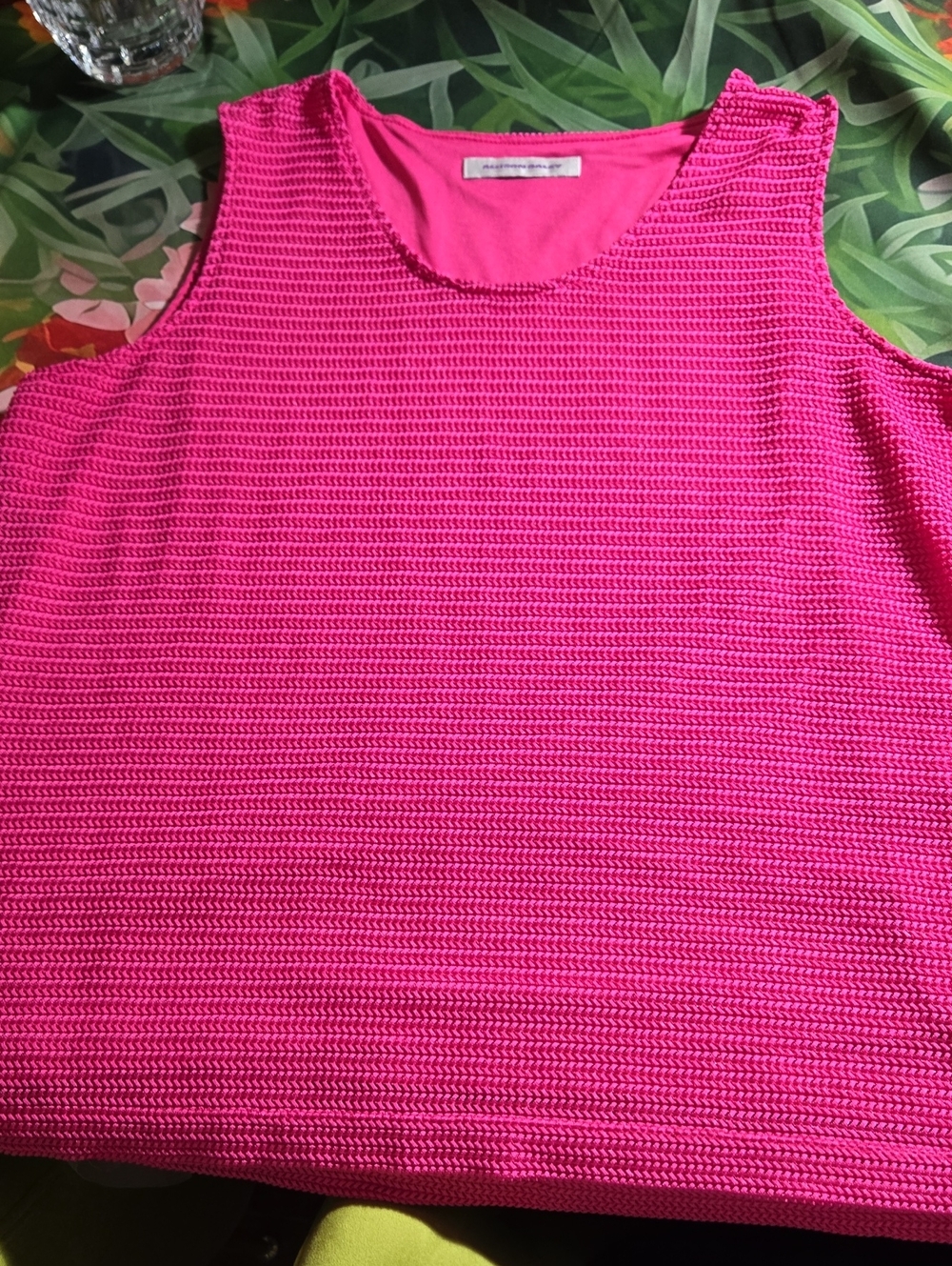 Allison Daley Hot Pink Sleeveless Knit Tank